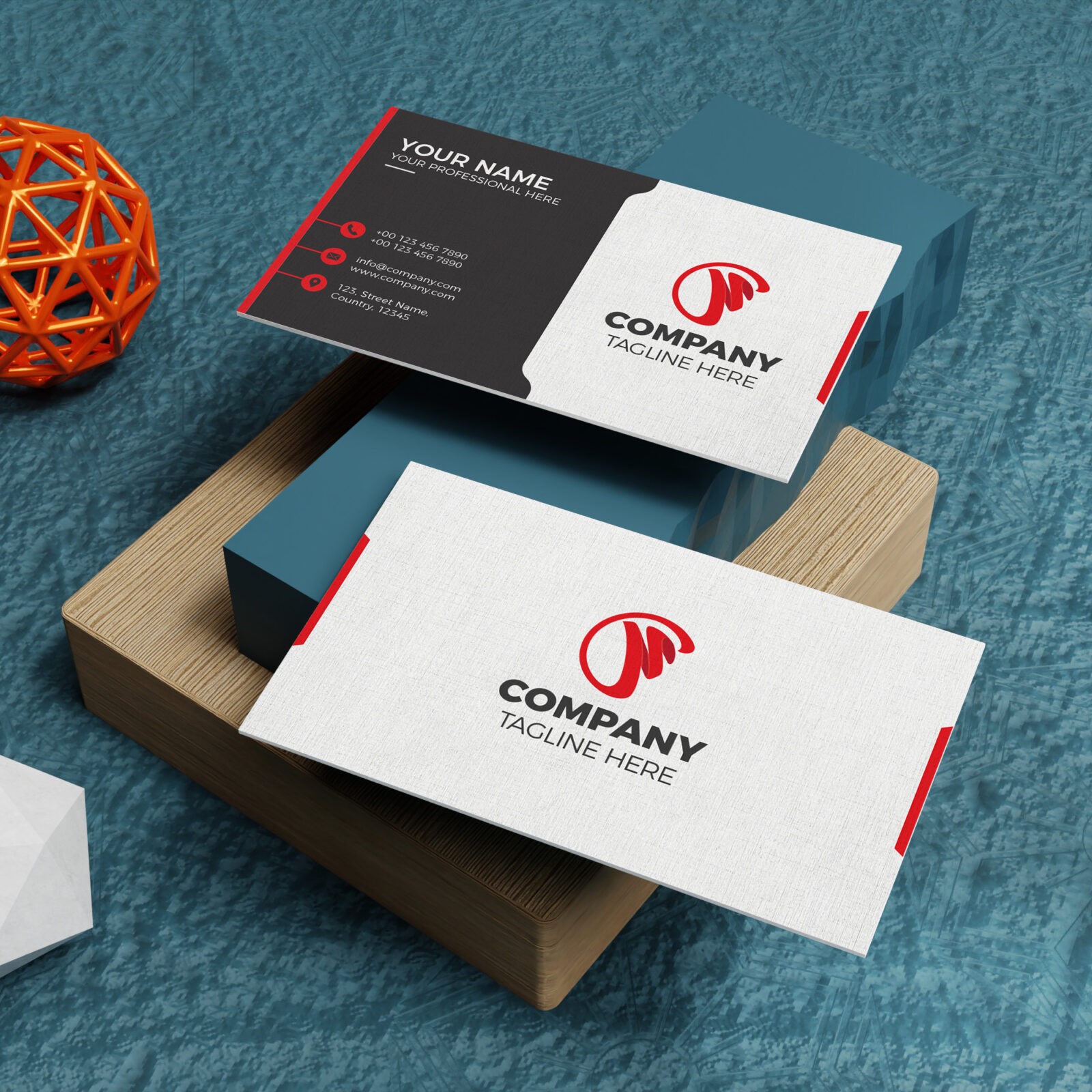 Business Cards on 13pt Linen Uncoated